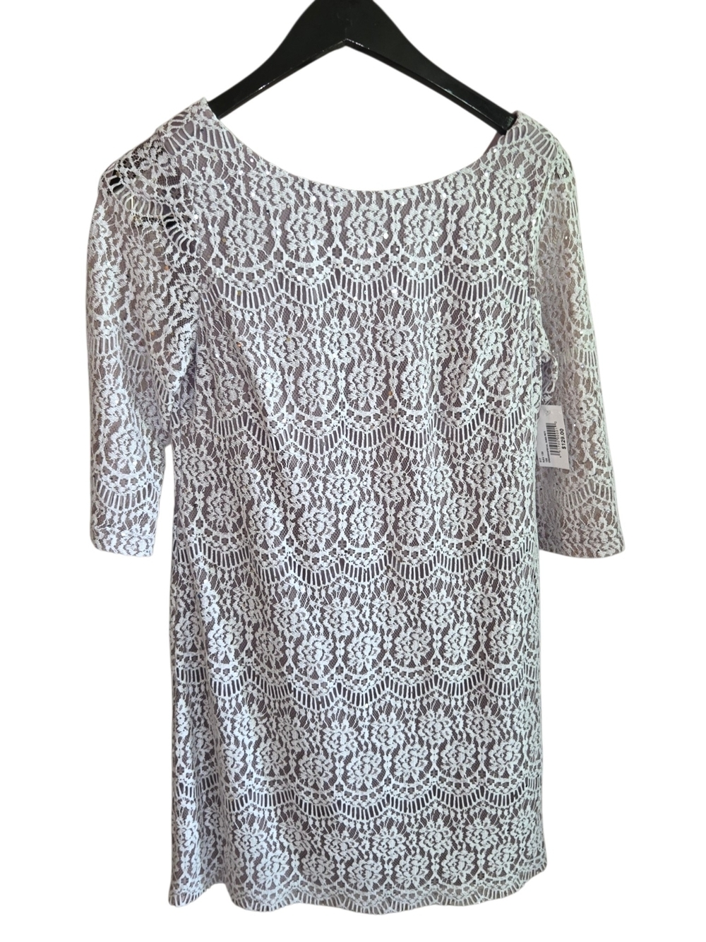 Jessica Howard Cream Lace Overlay Shift Dress